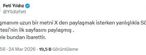 MHP’li Feti Yıldız’dan İmamoğlu’na Dair Tartışmalı Paylaşım: Gerçek Ortaya Çıktı