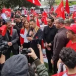ABD Büyükelçiliği Önünde Tom Barrack’a Yönelik Protesto