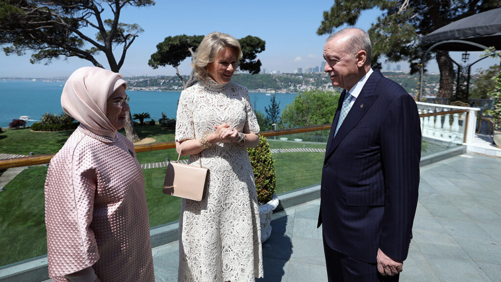 Erdoğan, Belçika Kraliçesi Mathilde’yi Vahdettin Köşkü’nde Ağırladı