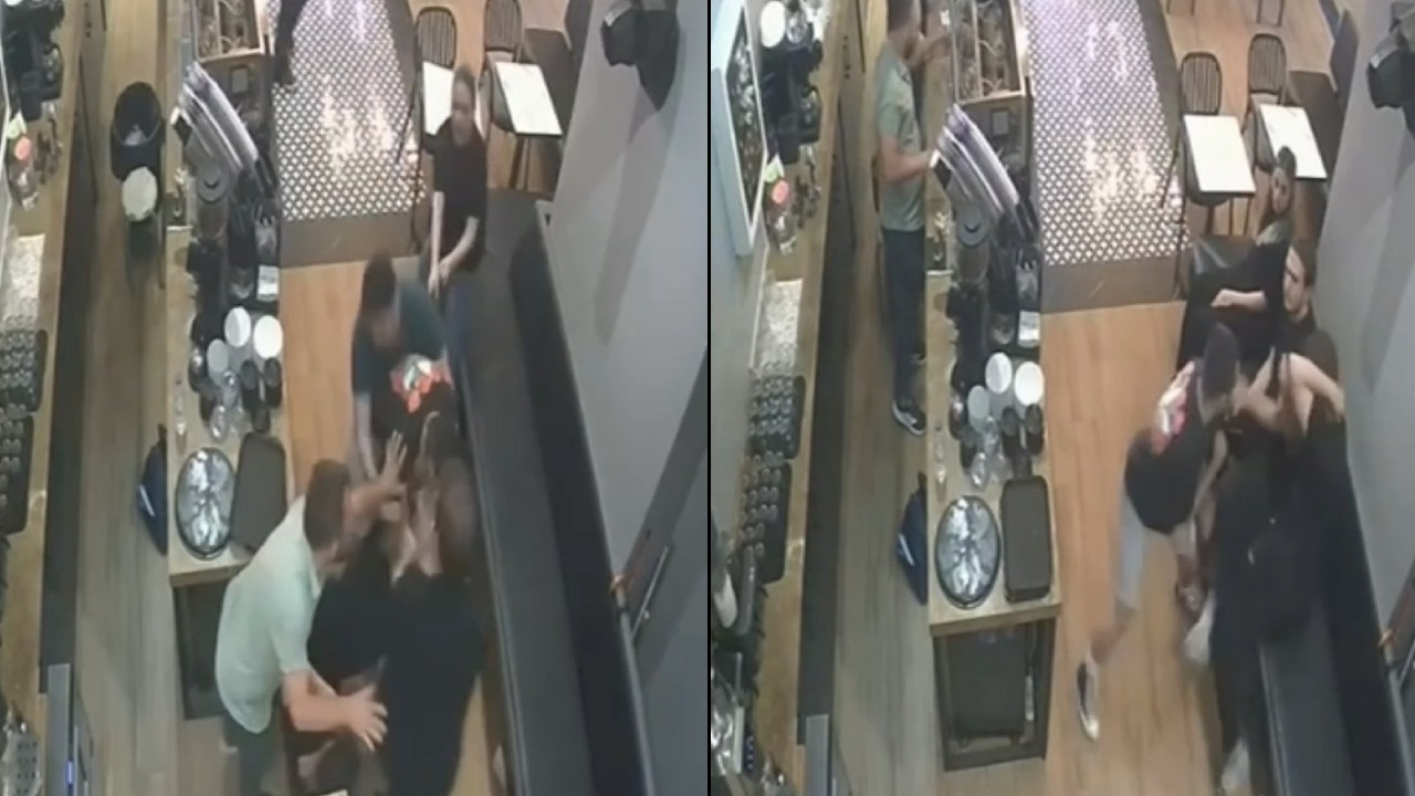 Kafede korkunç saldırı: Çalışanı kemiklerini kırana kadar darbetti! O anlar kamerada